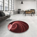 Machine Washable Transitional Fire Brick Red Rug in a Washing Machine, wshpat1031rd