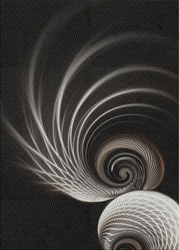 Patterned Black Novelty Rug, pat1031