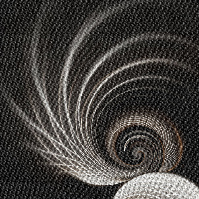 Patterned Black Novelty Rug, pat1031