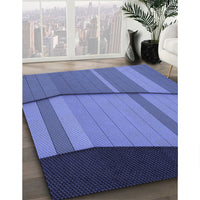 Patterned Sky Blue Rug, pat1032blu