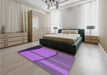 Patterned Purple Rug in a Bedroom, pat1032pur