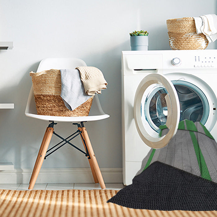 Machine Washable Transitional Green Rug in a Washing Machine, wshpat1032