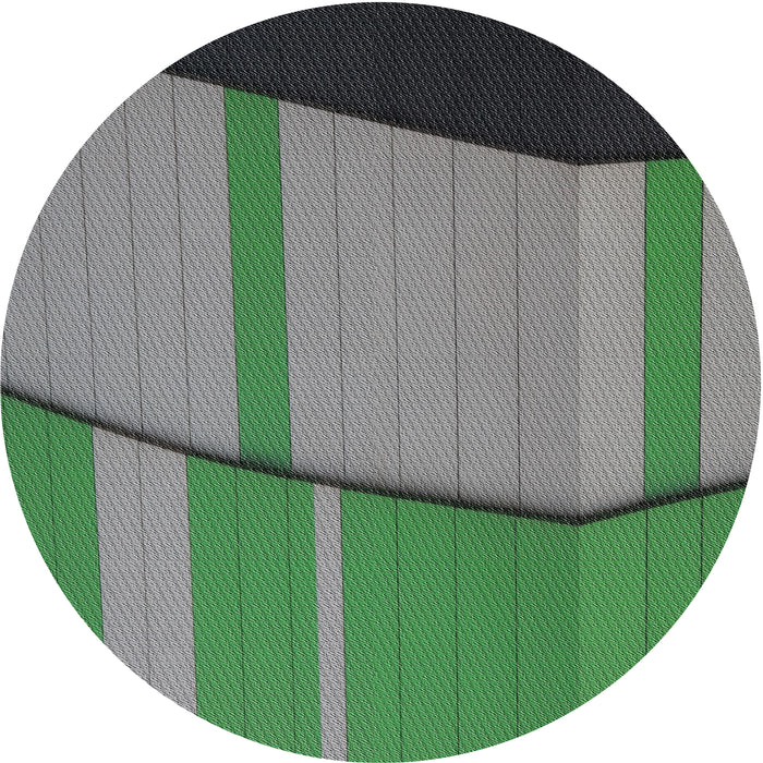 Square Machine Washable Transitional Green Rug, wshpat1032