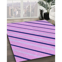 Patterned Pastel Purple Pink Rug, pat1033pur