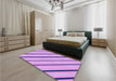 Patterned Pastel Purple Pink Rug in a Bedroom, pat1033pur