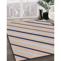 Patterned Mauve Taupe Purple Novelty Rug, pat1033