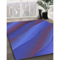 Patterned Amethyst Purple Rug, pat1034blu