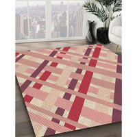 Patterned Red Rug, pat1035brn