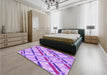 Patterned Pastel Purple Pink Rug in a Bedroom, pat1035pur