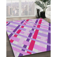 Patterned Blush Pink Novelty Rug, pat1035