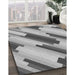 Machine Washable Transitional Silver Gray Rug in a Family Room, wshpat1036gry