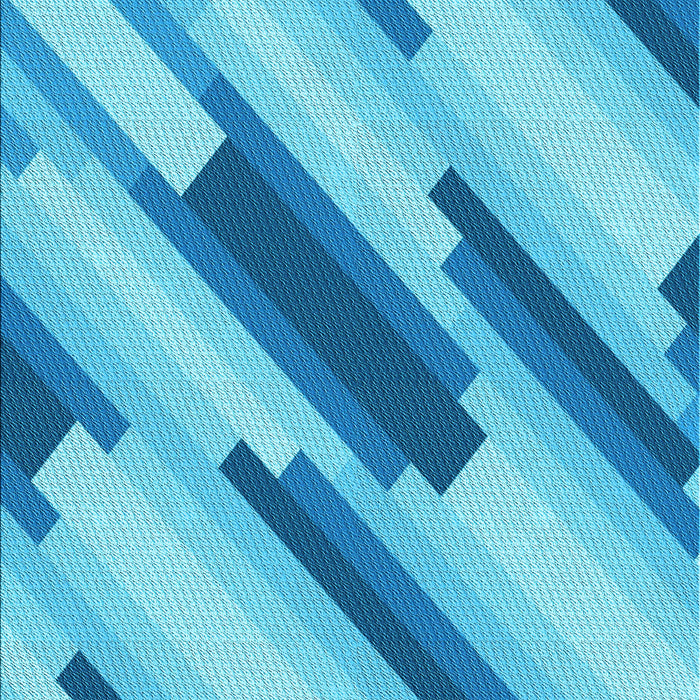 Patterned Neon Blue Rug, pat1036lblu