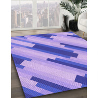 Patterned Mauve Purple Rug, pat1036pur