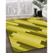 Machine Washable Transitional Yellow Rug in a Family Room, wshpat1036yw