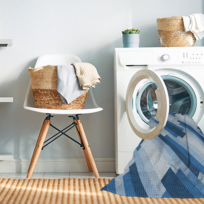 Machine Washable Transitional Light Day Blue Rug in a Washing Machine, wshpat1036