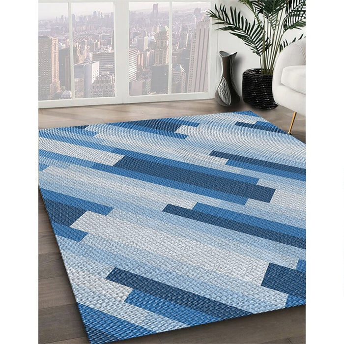 Machine Washable Transitional Light Day Blue Rug in a Family Room, wshpat1036
