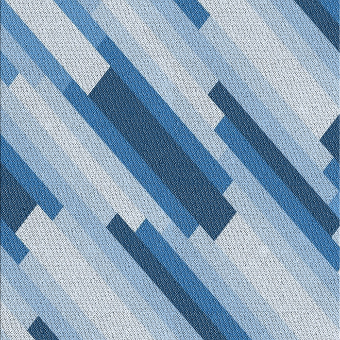 Patterned Light Blue Novelty Rug, pat1036