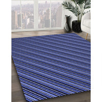 Patterned Night Blue Rug, pat1037blu