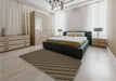 Patterned Copper Brown Rug in a Bedroom, pat1037brn