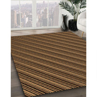 Patterned Black Brown Rug, pat1037org