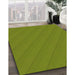 Patterned Pistachio Green Rug in Family Room, pat1038org