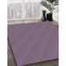 Patterned Lavender Purple Rug in Family Room, pat1038pur