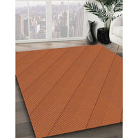 Patterned Orange Red Orange Rug, pat1038rd