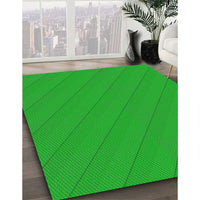 Patterned Lime Green Novelty Rug, pat1038