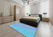 Patterned Iceberg Blue Rug in a Bedroom, pat1039lblu