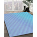 Patterned Iceberg Blue Rug in Family Room, pat1039lblu