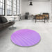 Machine Washable Transitional Violet Purple Rug in a Washing Machine, wshpat1039pur