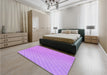 Patterned Violet Purple Rug in a Bedroom, pat1039pur