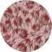 Sideview of Patterned Brown Red Novelty Rug, pat103