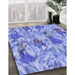 Patterned Jeans Blue Rug in Family Room, pat104blu