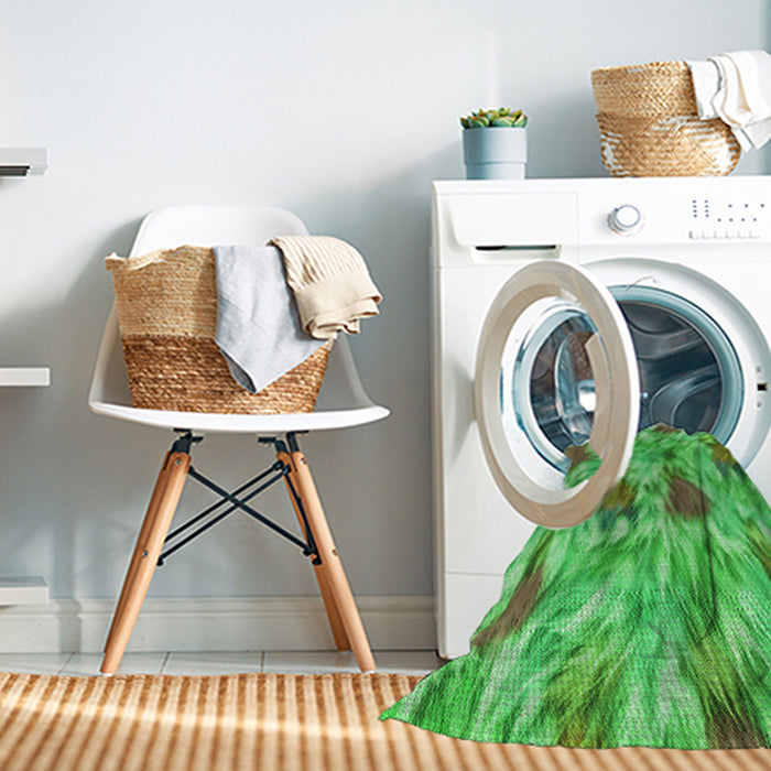 Machine Washable Transitional Dark Lime Green Rug in a Washing Machine, wshpat104grn