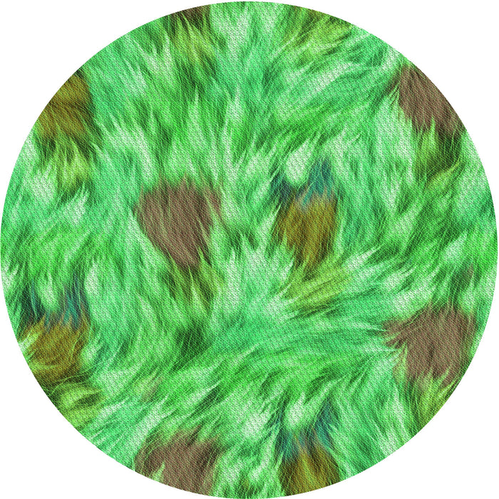 Square Patterned Dark Lime Green Rug, pat104grn