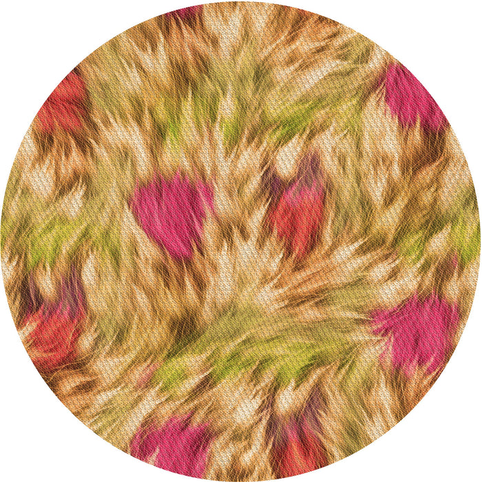 Square Patterned Red Rug, pat104org