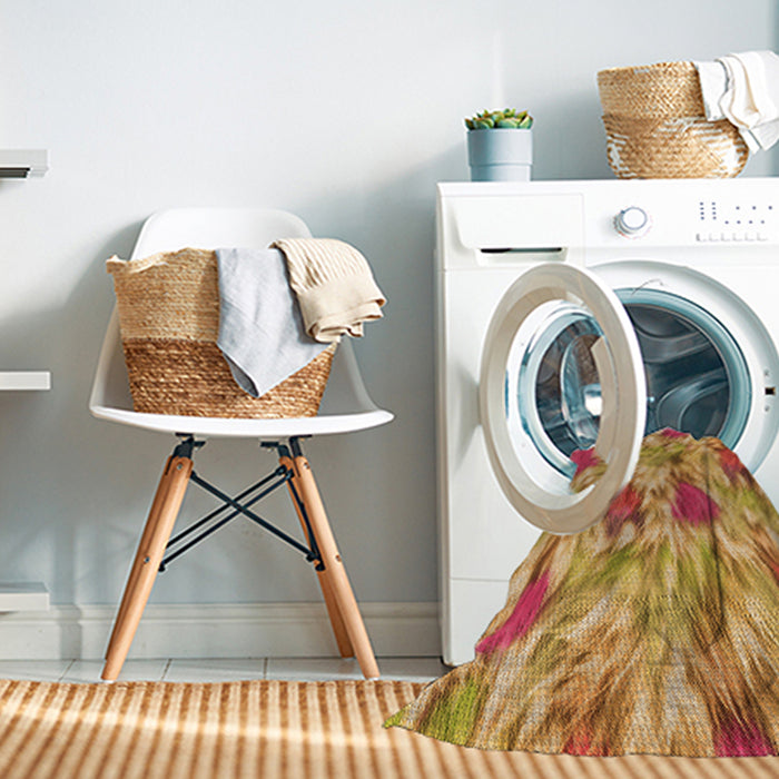 Machine Washable Transitional Red Rug in a Washing Machine, wshpat104org