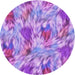 Square Patterned Bright Lilac Purple Rug, pat104pur