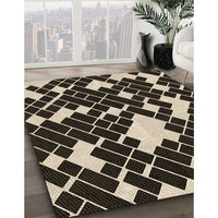 Patterned Light French Beige Brown Rug, pat1040brn