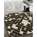 Patterned Light French Beige Brown Rug in Family Room, pat1040brn