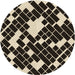 Square Patterned Light French Beige Brown Rug, pat1040brn