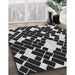 Patterned Cloud Gray Rug in Family Room, pat1040gry