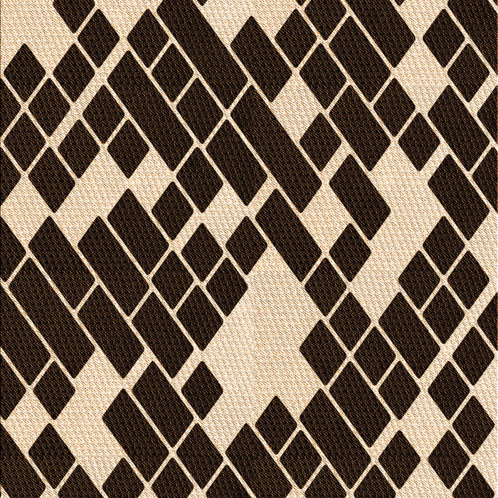 Patterned Black Brown Rug, pat1040org