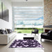 Machine Washable Transitional Bright Lilac Purple Rug in a Kitchen, wshpat1040pur