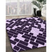 Machine Washable Transitional Bright Lilac Purple Rug in a Family Room, wshpat1040pur