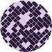 Square Machine Washable Transitional Bright Lilac Purple Rug in a Living Room, wshpat1040pur