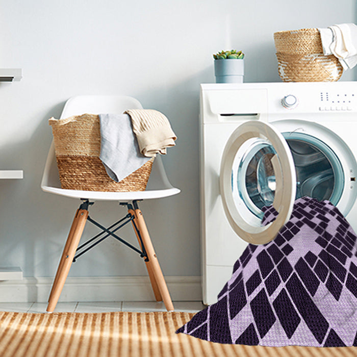 Machine Washable Transitional Bright Lilac Purple Rug in a Washing Machine, wshpat1040pur