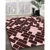 Patterned Chocolate Brown Rug, pat1040rd