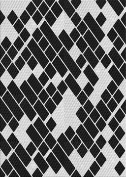 Patterned Black Novelty Rug, pat1040